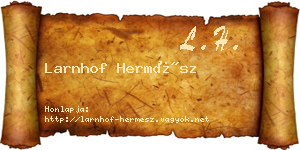 Larnhof Hermész névjegykártya