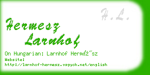 hermesz larnhof business card